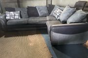 black/grey corner sofa couch