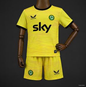 Irish goalkeeper kids soccer kit shirt and shorts