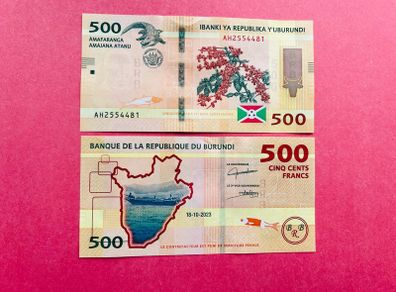 Burundi  500 Francs  2023. Pick  50c. ( Uncirculated )