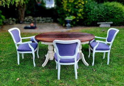 Kitchen table, chairs and bench
