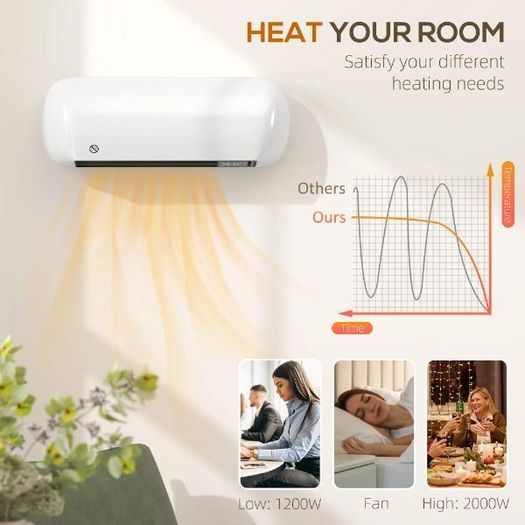 Wall-Mounted Fan Heater