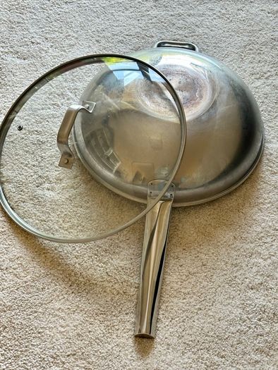 Stainless Steel Frying Pan, with Lid 32cm