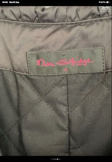 jacket miss selfridge shawl collar parka inspired jacket size 12