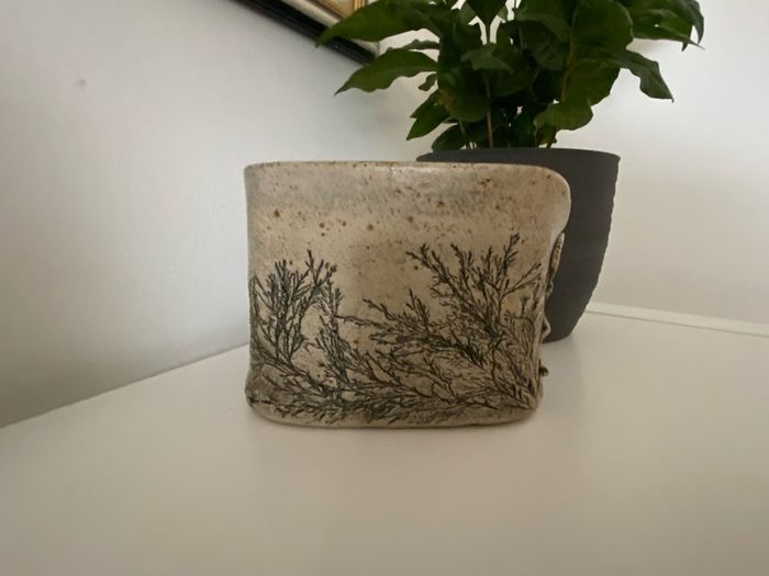 Handcrafted Swedish ceramic vase signed