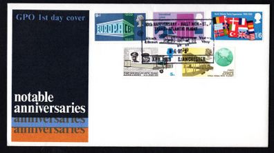 1969 Great Britain Anniversaries/ Events Inc Nato, International Labour Organisation, NATO & First Flight Commemorative Stamps Royal Mail Addressed First Day Cover (FDC)