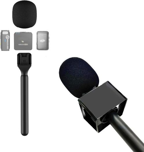 Wireless Microphone Handheld Stick with Windshield Foam and Mic Flag Compatible with Multiple Microphones (Brand New)
