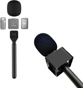 Wireless Microphone Handheld Stick with Windshield Foam and Mic Flag Compatible with Multiple Microphones (Brand New)