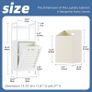 Bamboo Tilt Out Hamper, Bathroom Laundry Cabinet with Hidden Foldable Basket, Freestanding Clothes Storage Organizer with Storage Shelf, White Image 3