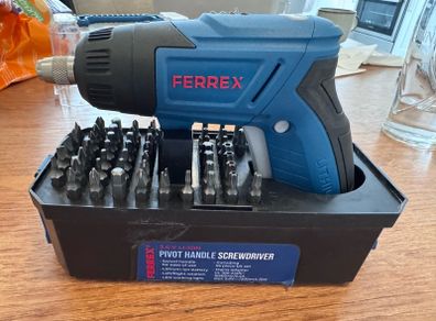 Ferrex 3.6V Li-ion Pivot Handle Screwdriver