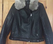 Topshop faux leather ladies biker jacket (free postage)