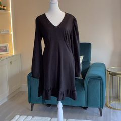 Ladies Black Long-Sleeved Dress from Primark Size Medium UK 12-14 / EU 40-42