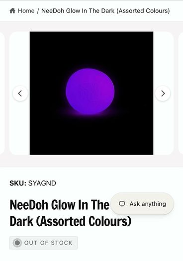 Brand New Needoh Glow in the Dark Purple