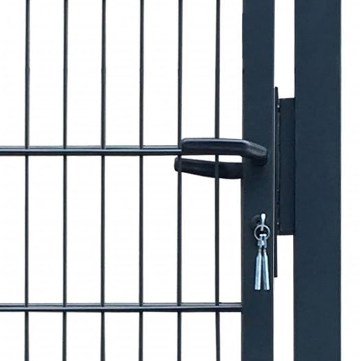 2D Fence Gate (Single) Anthracite Grey 106 x 190 cm