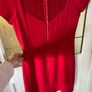 Coast dress, red with lace inset detail, Size 14, above-knee length, VGC Image 6