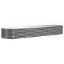 Garden Raised Bed Galvanised Steel 296x80x36 cm Grey Image 2