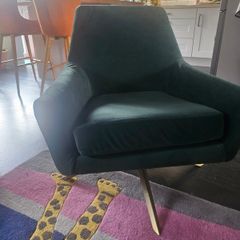 Velvet Swivel Chair