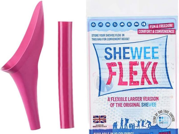 Reusable Pee Funnel  A Flexible, Larger Version Of The Original Female Urination Device Since 1999! Quickly, Easily and Discreetly, Wee Standing Up. Comes with an Extension Pipe.