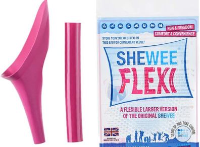 Reusable Pee Funnel  A Flexible, Larger Version Of The Original Female Urination Device Since 1999! Quickly, Easily and Discreetly, Wee Standing Up. Comes with an Extension Pipe.