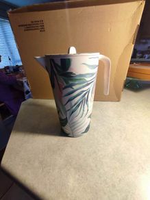 Polynesia Bamboo Water Juice Jug Pitcher AND LID.