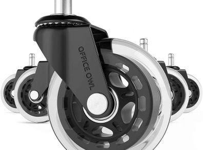 Desk Chair Wheels Rollerblade Caster for Universal Chair Wheel Replacement Set of 5 Strong Chair Casters Supports up to 650lbs