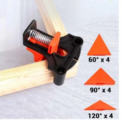 BRAND NEW Carpenters Right Angle Clamp 60/90/120 Degree Right Angle Clamp Woodworking Fixing Clips Picture Frame Corner Positioning Tools