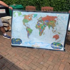 map of the world 6ft x 4ft