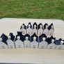 Collection of 16 porcelain miniature houses KLM Image 6