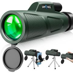 Monocular Telescope with Night Vision for Hiking, Hunting, Camping, Bird Watching