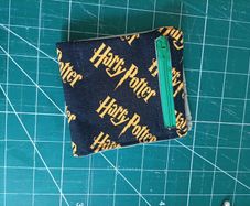 Handmade fabric foldable wallet - Harry potter theme
