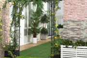 Metal Garden Trellis Arch with Durable Steel Tubing &amp; Elegant