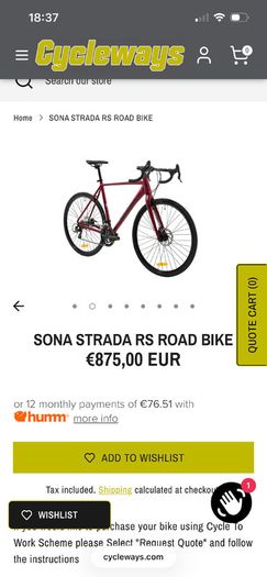 Sona Road Bike with full accessory kit