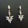 Art Deco Style Crystal Dangle Silver Earrings Image 3