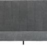 Amelia 4'6" Bed in Dark Grey Fabric Image 2