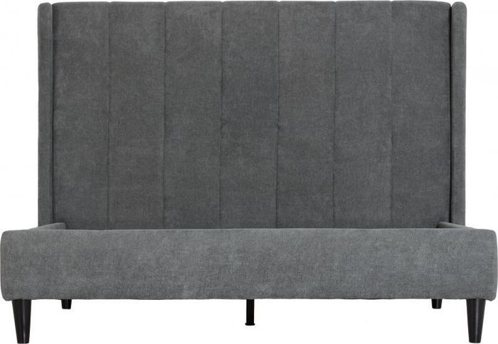 Amelia 4'6" Bed in Dark Grey Fabric