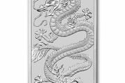 2026 Australia 1 Dollar 1 oz Silver Bullion Bar - RECTANGLE DRAGON BU