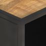 Coffee Table 90x50x35 cm Rough Mango Wood and Natural Cane Image 2