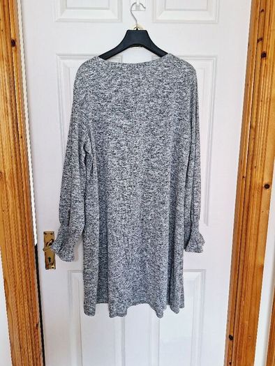 Wallis Long Sleeve Grey Dress - 16