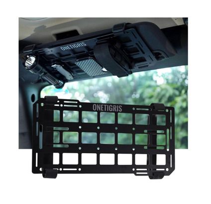 OneTigris Molle - Fiberglass Hard Visor Organizer, Versatile Tactical MOLLE Panel for Car