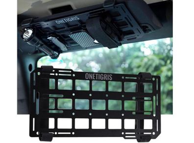 OneTigris Molle - Fiberglass Hard Visor Organizer, Versatile Tactical MOLLE Panel for Car