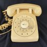 1980s cream rotary telephone PROP vintage Image 2