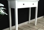 Dressing Console Table with Two Drawers White