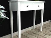 Dressing Console Table with Two Drawers White