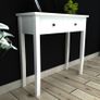Dressing Console Table with Two Drawers White Image 5