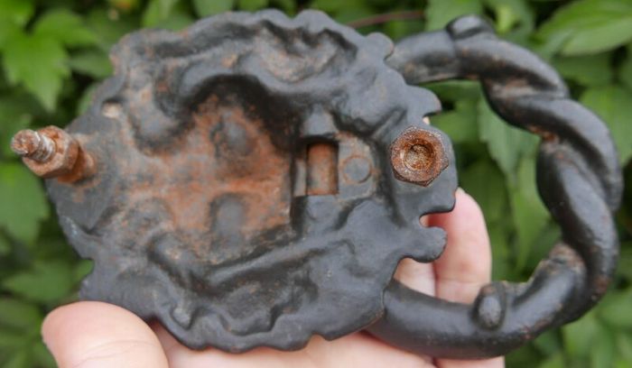 Antique Cast Iron Lion Head Door Knocker