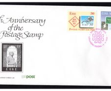 1990 Ireland Commemoratives of the 150th Anniversary of the Issue of the World's First Adhesive Postage Stamps An Post First Day Cover (FDC)