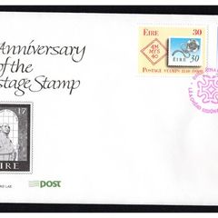 1990 Ireland Commemoratives of the 150th Anniversary of the Issue of the World's First Adhesive Postage Stamps An Post First Day Cover (FDC)