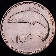 Ireland - 2000 - 10 Pence - Salmon - KM.29 - [2589]