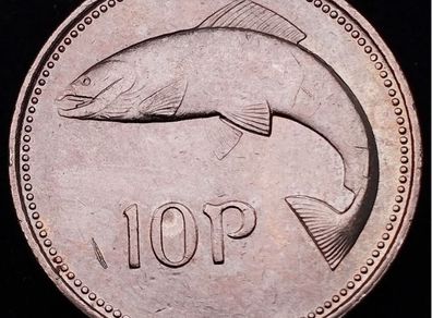 Ireland - 2000 - 10 Pence - Salmon - KM.29 - [2589]