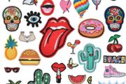 32PCS Iron on Patches for Clothing, Embroidered Applique Patches Stickers Assorted, Sew on Repair Patches and Badges, Fabric Repair patches (FREE POSTAGE)