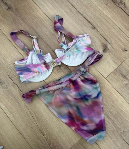 Asos marble print bikini size 10